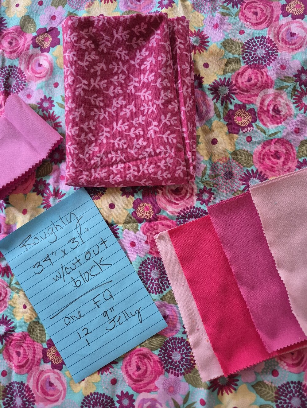 FABRIC!!  Small Bundle. Floral Is Roughly 34"x31", 1 FQ, 12-5" Squares & 1 Strip